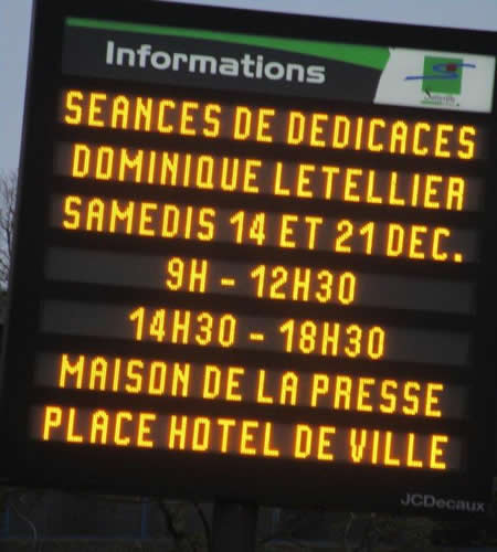 Dominique Letellier sur les panneaux municipaux de Sotteville Lès Rouen